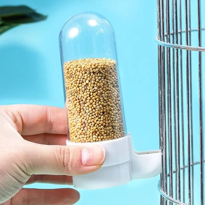 Hanging Bird Water Dispenser & Feeder – Parakeet Cage Accessory