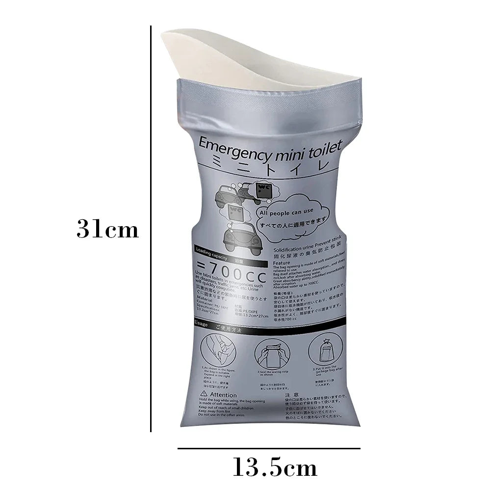5- 700cc Car Urinate Bags Camping Outdoor Easy Emergency Piss Baby
