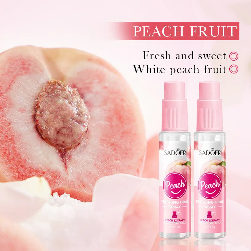 Mint & Peach Fresh Breath Mouth Spray – Oral Freshener