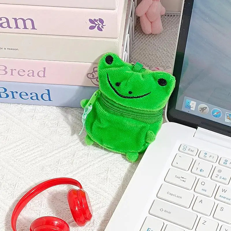 Mini Fluffy Rabbit Plush Coin Purse Keychain – Cute Pouch