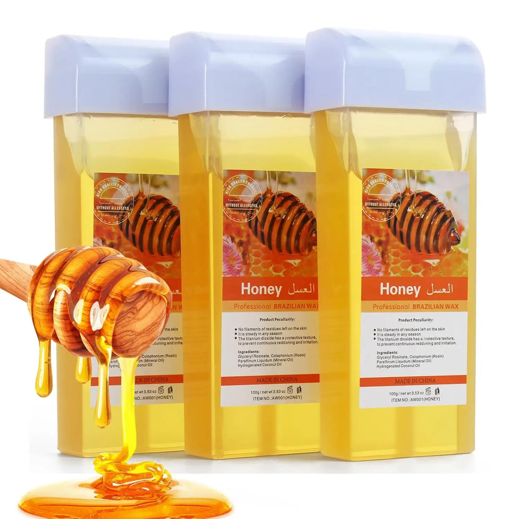 Roll Refill Hair Removal Wax Painless Depilatory Roller Honey Body