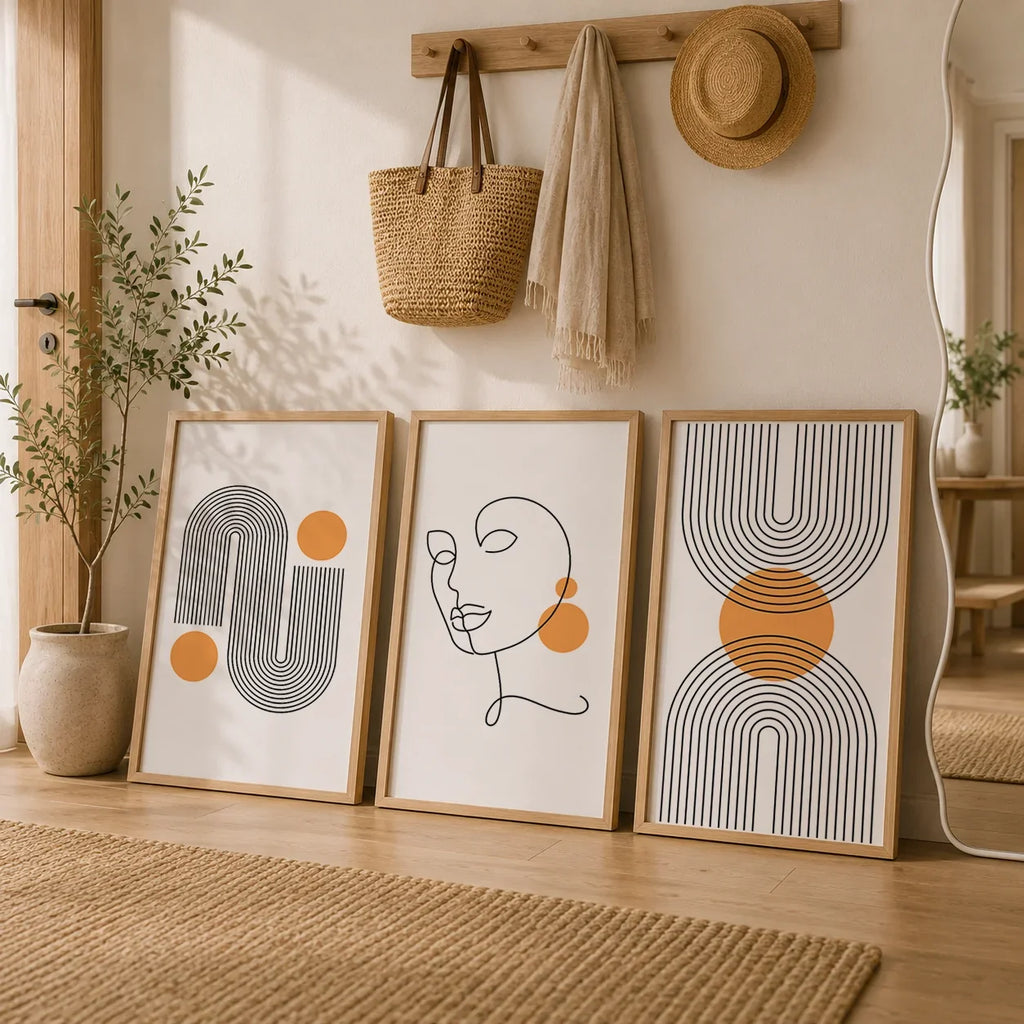 Abstract Woman Geometric Line Art Canvas Print | Modern Wall Decor