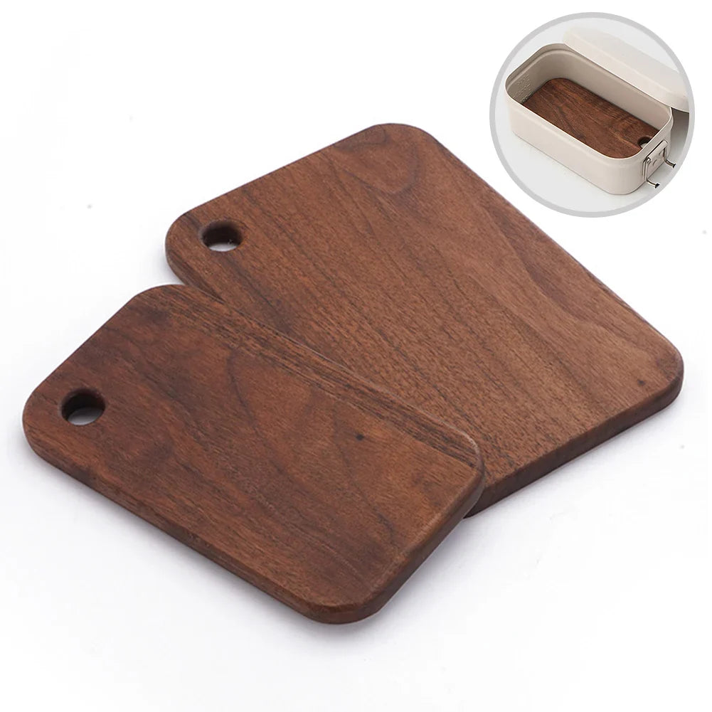 Walnut Wood Cutting Board – Double-Sided, Portable for Camping