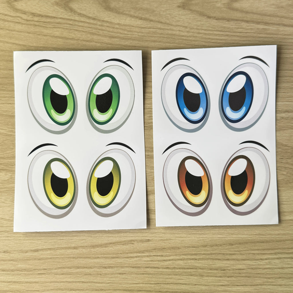 6-Pack Robot Eye Static Cling Vinyl Decals | Cars & Gadgets