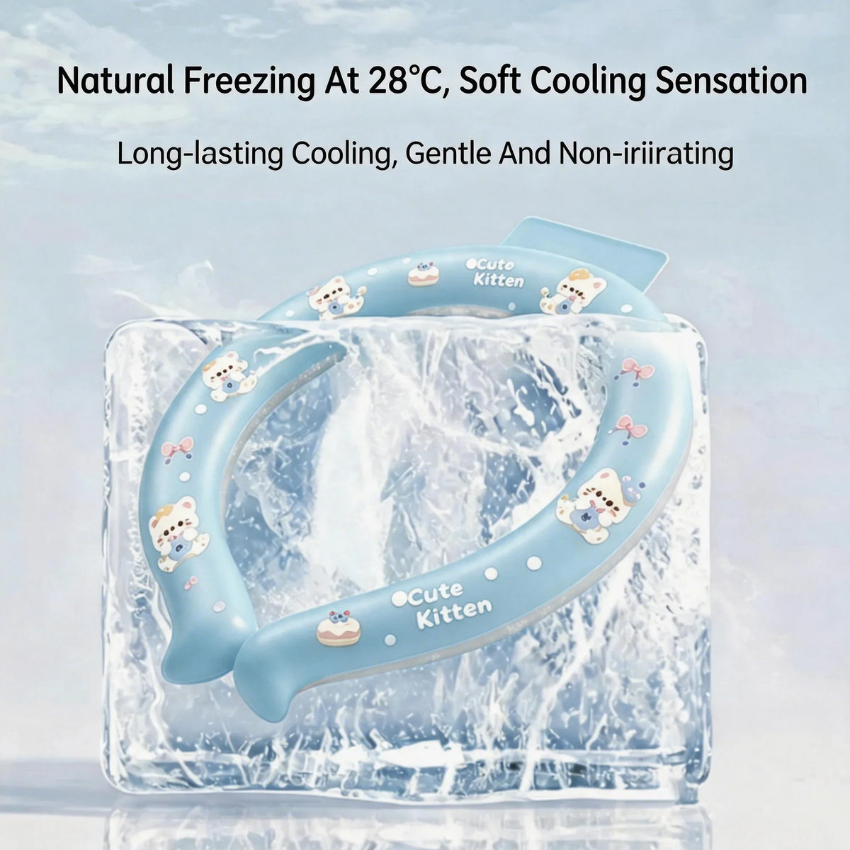Reusable Neck Cooling Ring – Ice Wrap for Summer Outdoor Use