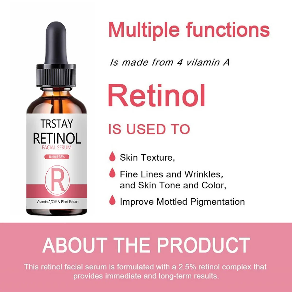 SDP Retinol Face Serum 2 5 Hyaluronic Acid Anti Wrinkle Whitening