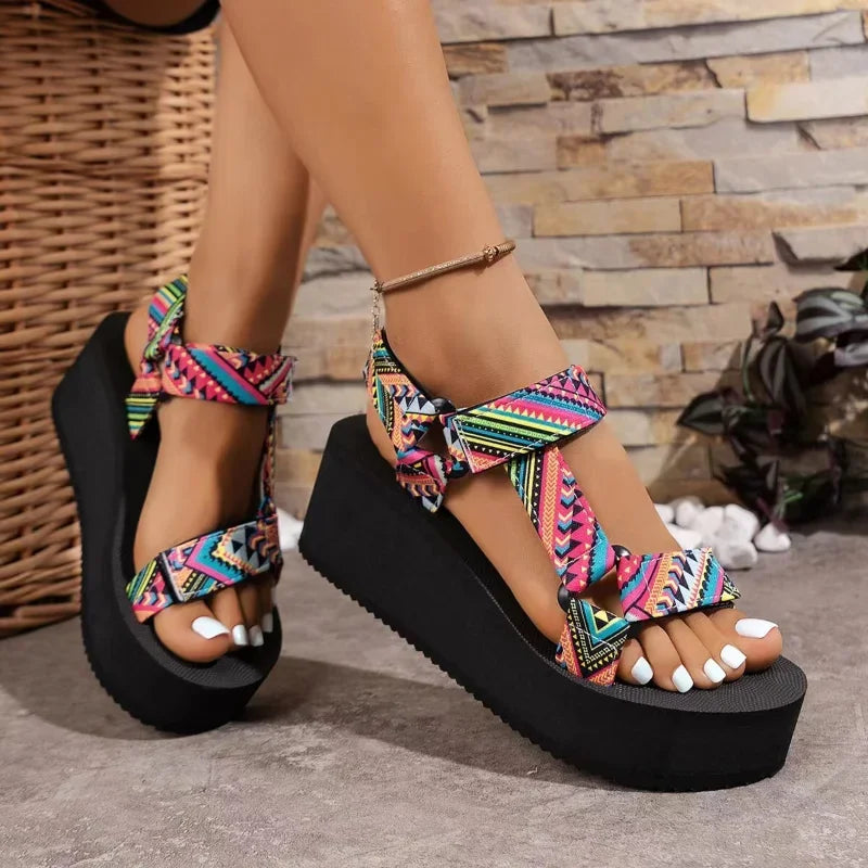 Women's Wedge Platform Sandals – Open Toe Summer Beach