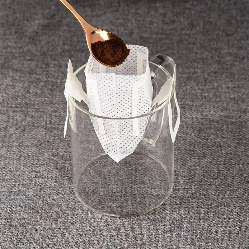 Biodegradable Disposable Drip Coffee Filter Bags – 50 Pack