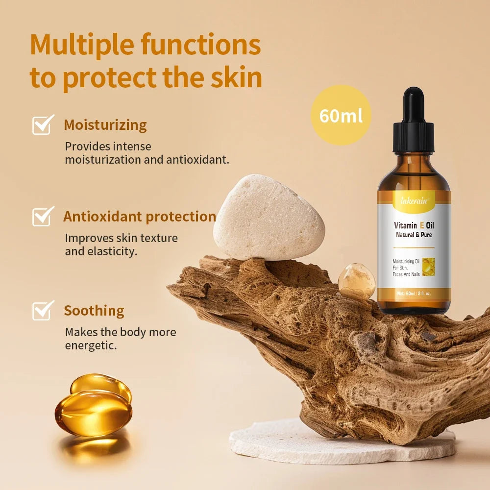 Natural Vitamin E Oil Blend – Hexane-Free Face & Body Serum