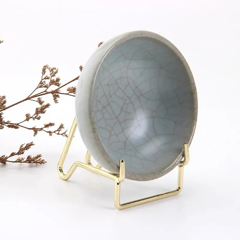 Metal Easel Display Stand for Crystals, Geodes & Minerals