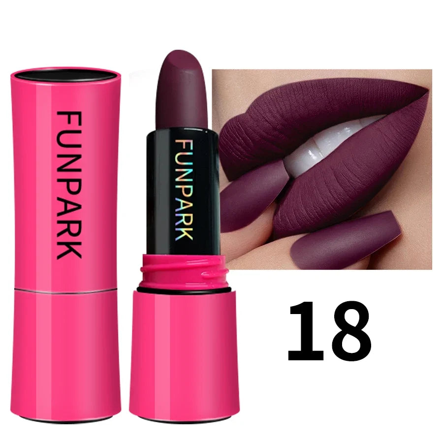 KAFURUX 25-Color Matte Lipstick – Waterproof Long-Lasting