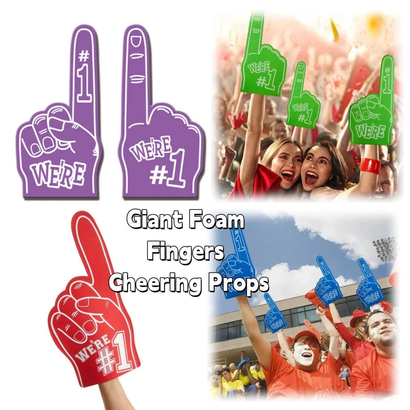 Finger Foams Sports Cheerleading Party Hand Props 1 Noise Makers
