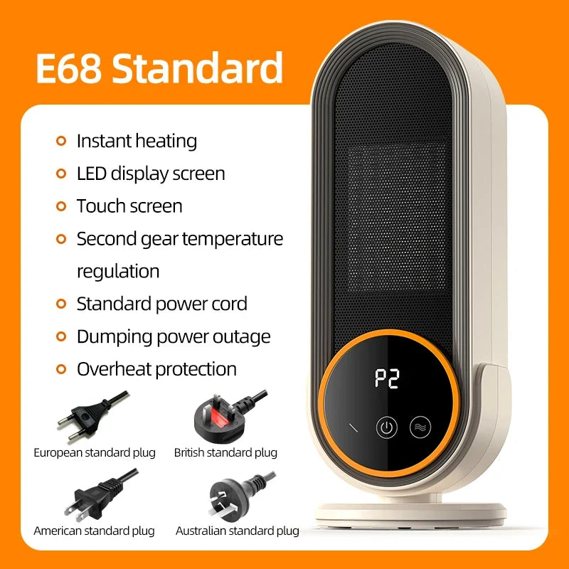 1200W Portable Electric Fan Heater | Desktop Room Heater 220V