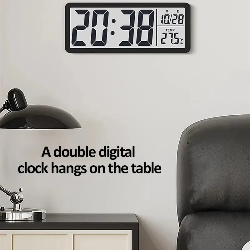 LCD Digital Wall Clock – Time, Date, Temp & Humidity | NOCCLILI