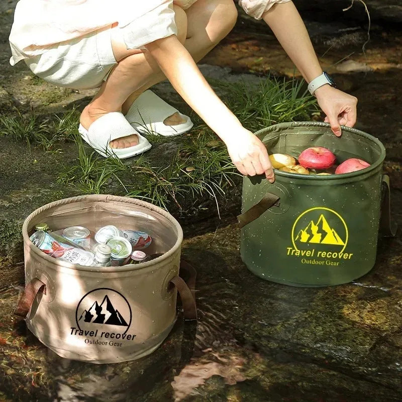 Collapsible Camping Bucket 5/10/20L – Foldable Waterproof