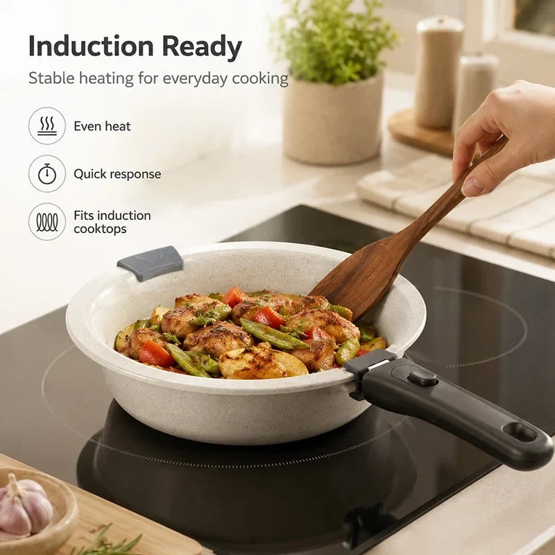 KEMORELA Korean Flying Saucer Pan – Ceramic Aluminum 30cm