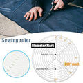 10" Round Center Finder Compass | Clear Acrylic Circle Template