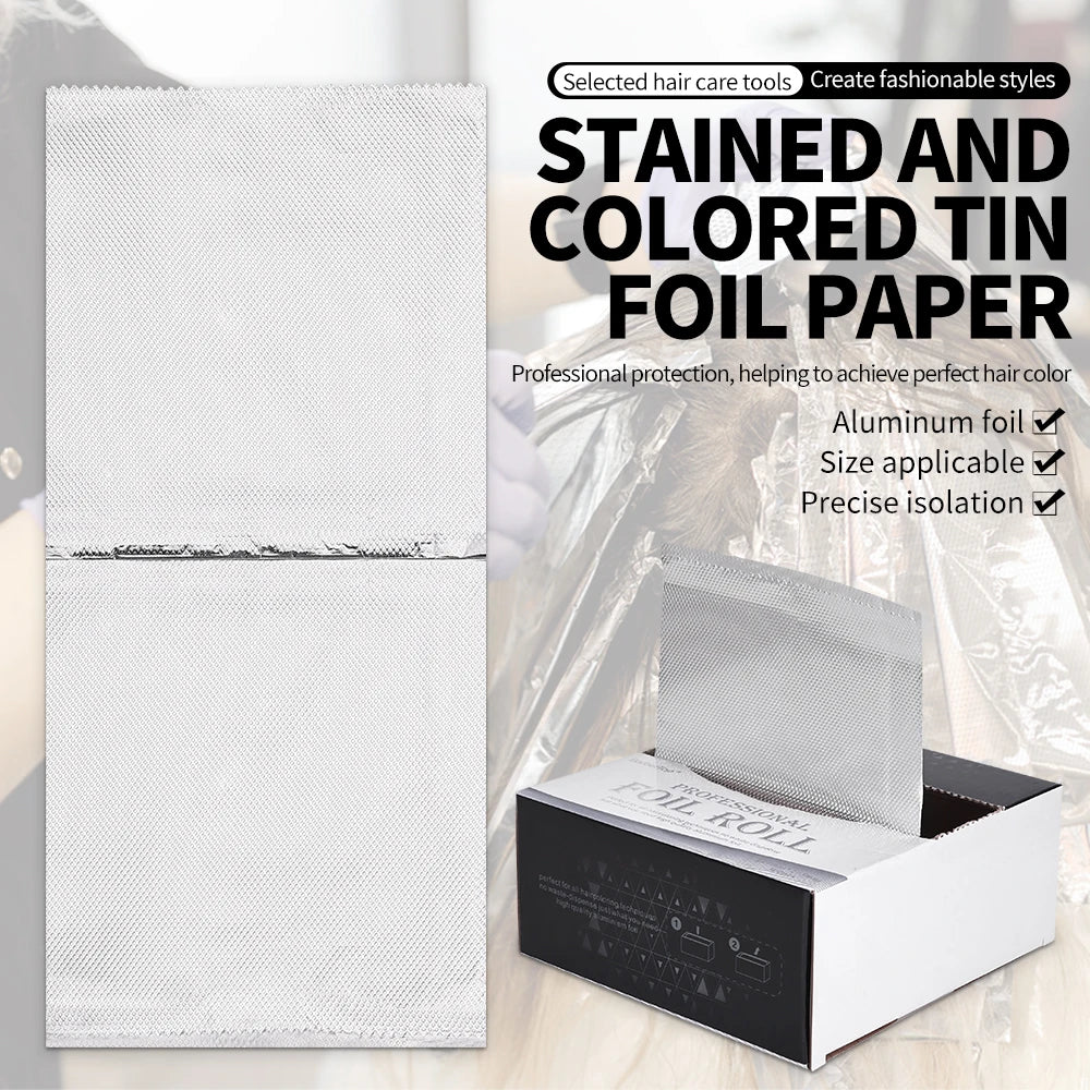 300-Piece Aluminum Foil Sheets for Hair Coloring & Nail Care