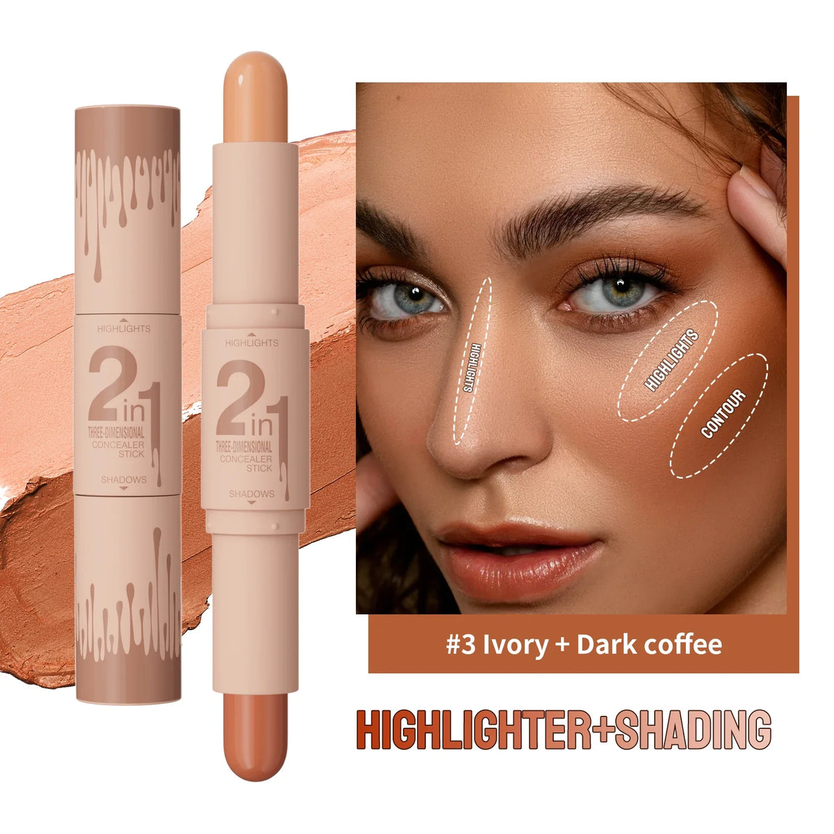 Hello Kiss Double-Ended Highlighter & Contour Stick