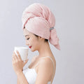 Extra Large Microfiber Hair Towel Wrap with Elastic Band