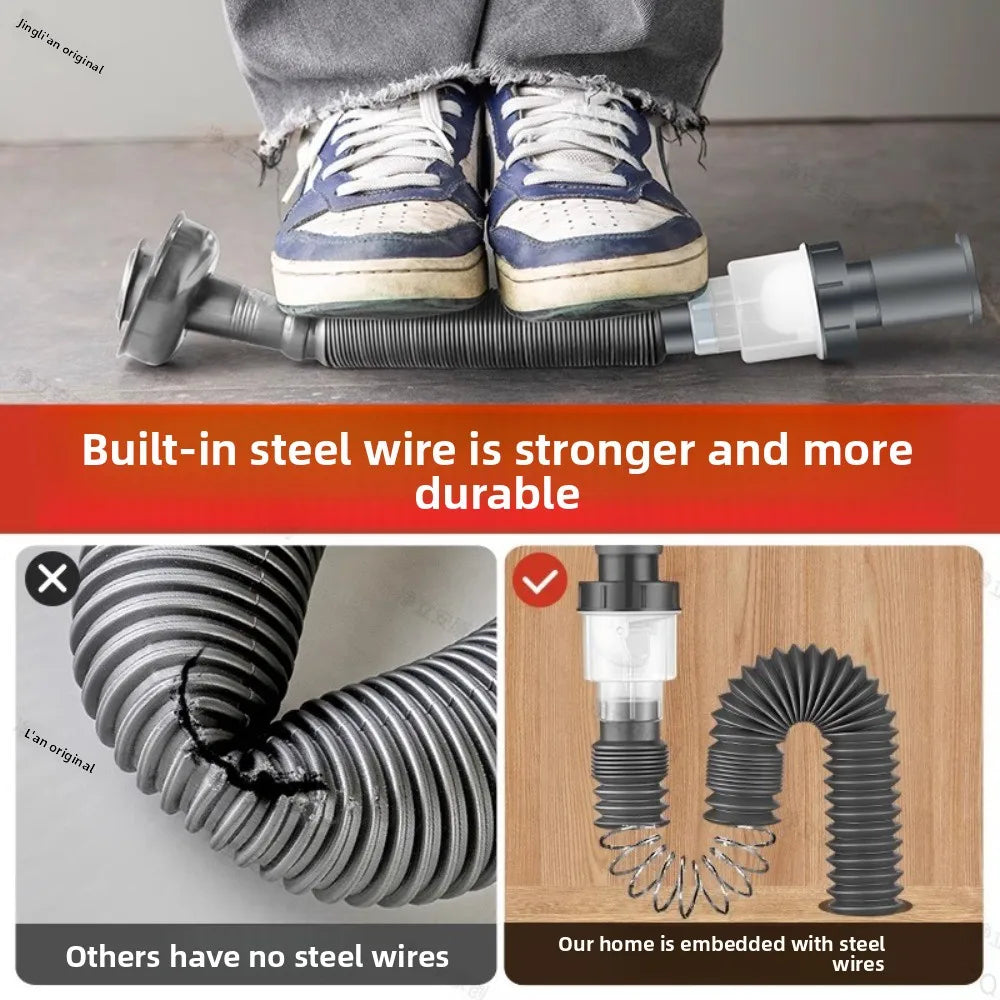 P-Trap Kitchen Sink Drain Set – Strainer, Hose & Odor Filter