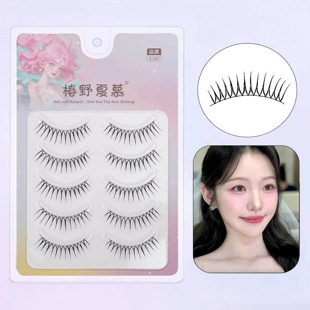 5 Pairs Fluffy U-Shape False Eyelashes | 3D Natural Strip Lashes