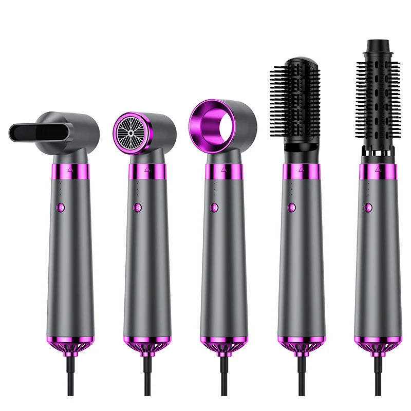 HOMEFISH 5-in-1 Hair Dryer Auto Curling Iron & Hot Air Styler