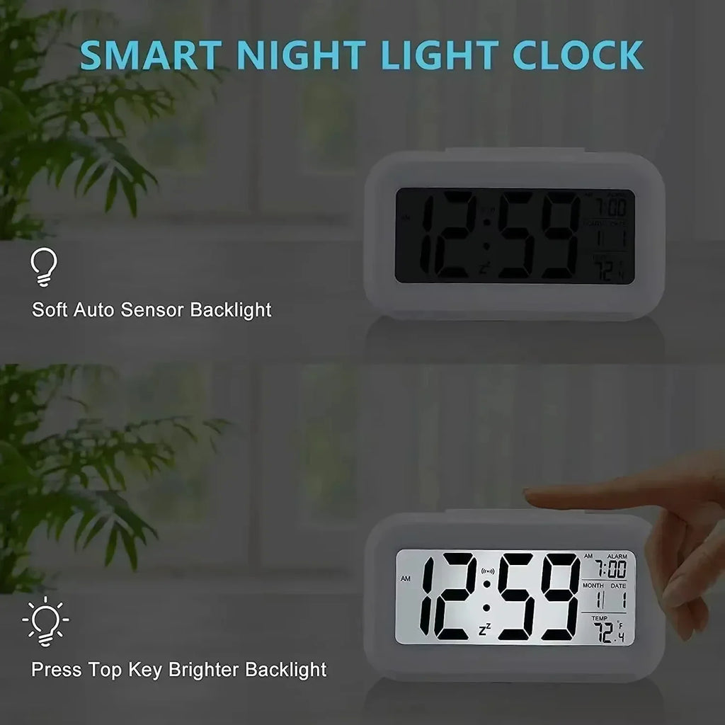 LED Digital Alarm Clock with Backlight, Snooze & Calendar