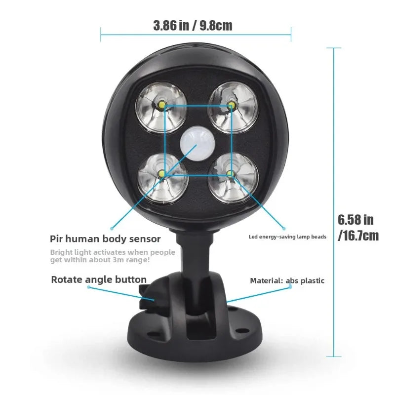 LED Motion Sensor Outdoor Wall Light | Battery Powered, Waterproof