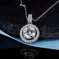 Huitan CZ Pendant Necklace – Crystal Wedding Jewelry for Women