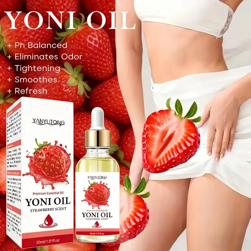 Yoni Oil 30ml – Strawberry Scented Natural pH Balance & Odor Relief