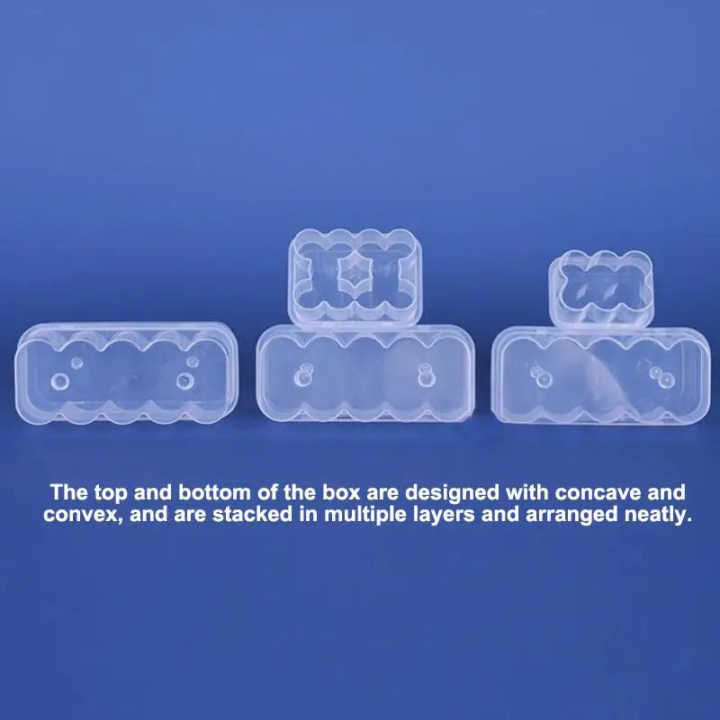 5-Pack Stackable Microtube Vial Storage Box | 3–10mL Clear Case