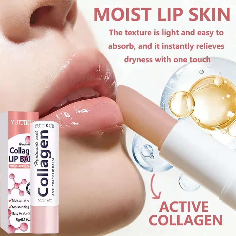 Collagen & Hyaluronic Acid Lip Balm – 24H Hydration | 5g