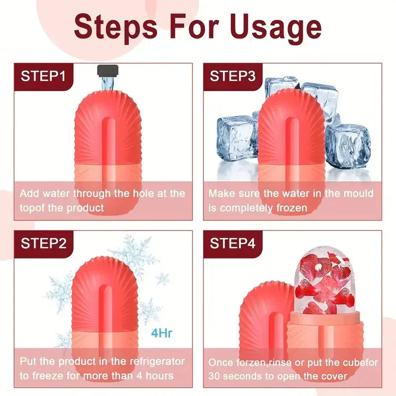Silicone Ice Ball Face Roller – Cooling Pore & Puffiness Massager