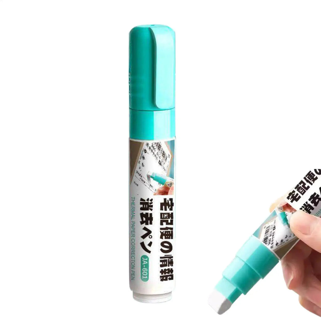 Thermal Paper Eraser Pen – 8mm Wide Tip Label Remover