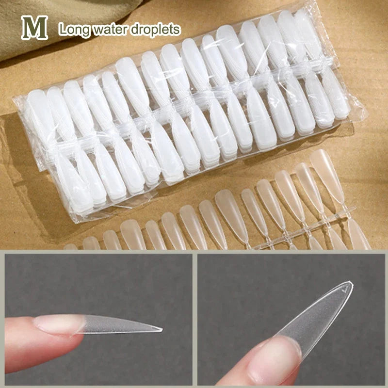 300 Pcs Matte & Clear False Nail Tips – Gel Extension DIY Kit
