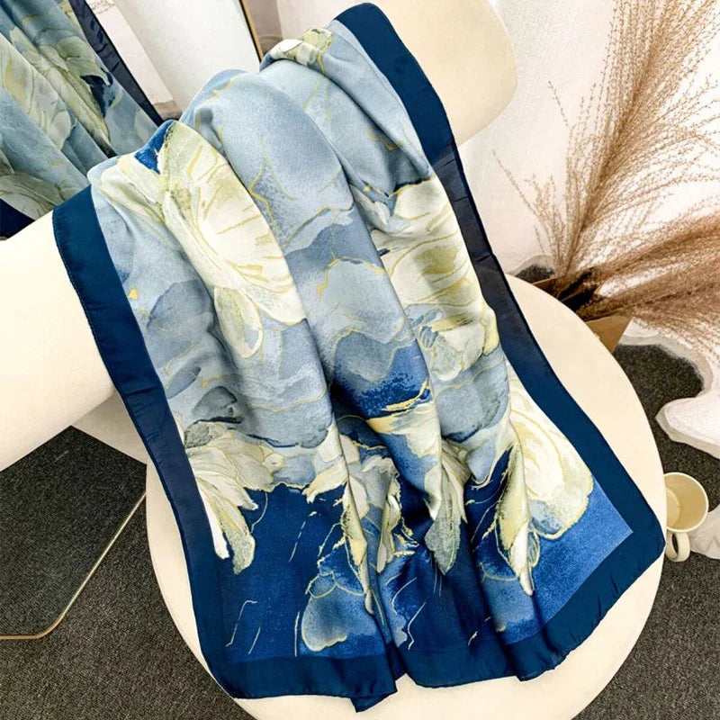 Spring Scarf Women's Luxury Design Silk Smooth Soft Muslim Headband
