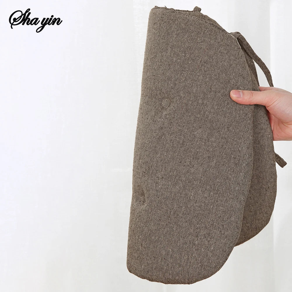 Horseshoe Chair Cushion – Breathable Cotton Linen Seat Pad