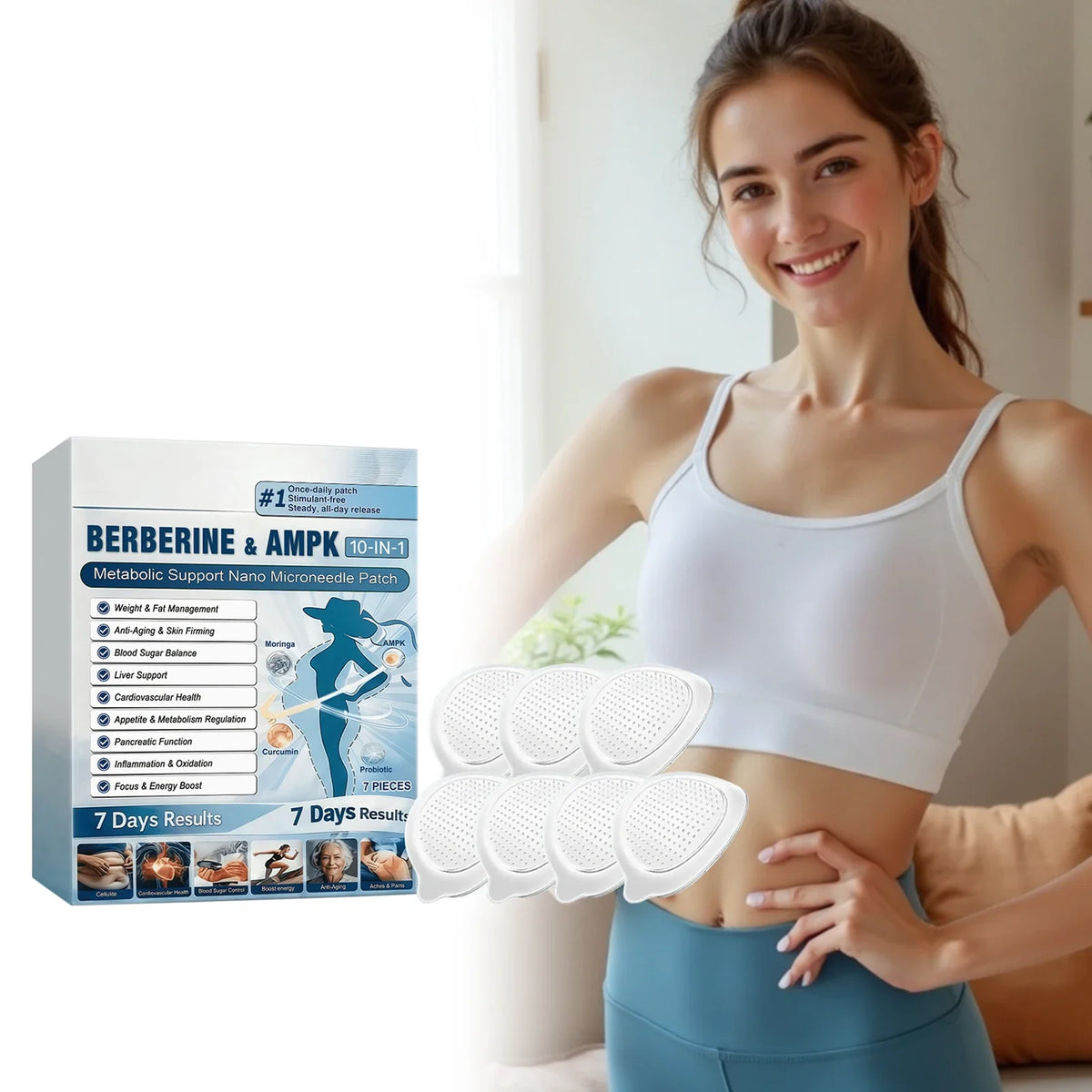 Berberine AMPK 10-in-1 Nano Microneedle Body Skin Patch