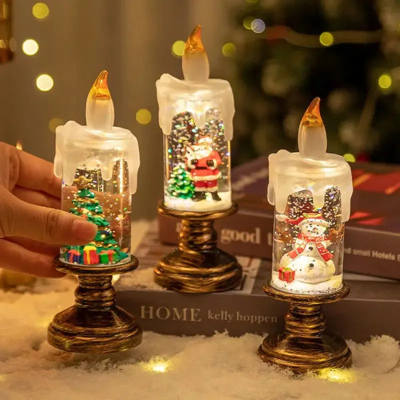 Christmas Candle Night Light Desktop Decoration LED Luminous Ambient
