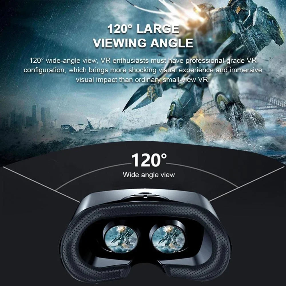 VRG Pro 3D VR Headset Goggles for Smartphone | 120° Wide Angle