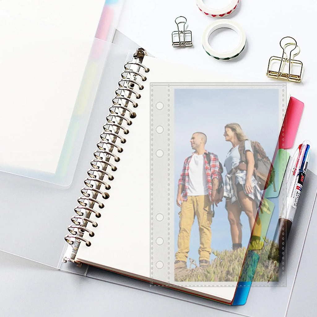 A6 Binder Replacement Card Pages Transparent Sticker Book Suitable