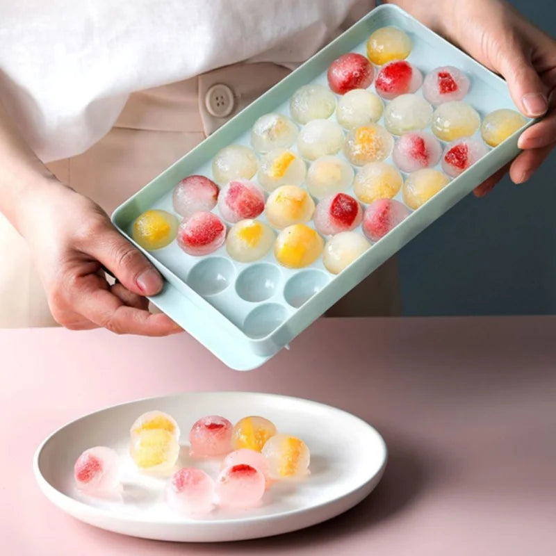 33-Ball Round Ice Cube Tray | Sphere Ice Mold for Whiskey