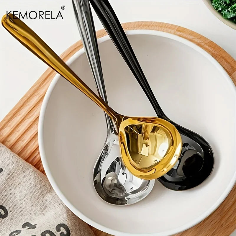 KEMORELA 304 Stainless Steel Gravy Ladle & Sauce Spoon 8.1"