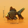 Retro Brass Goldfish Figurine – Lucky Animal Statue Home Decor
