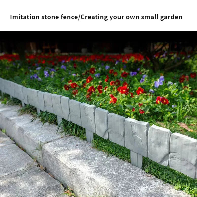 Garden Fence Imitation Stone Plant Support Stake Outdoor Edging