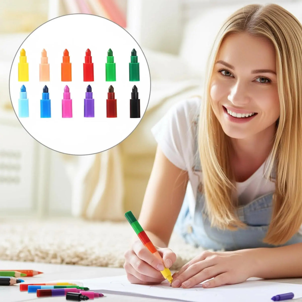 Stackable Crayons 12 Colors – Buildable DIY Rainbow Crayon Set