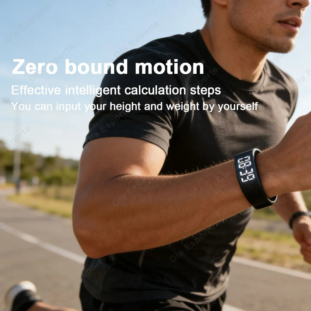 LED Smart Fitness Band – Step Tracker, Alarm & Sleep Monitor