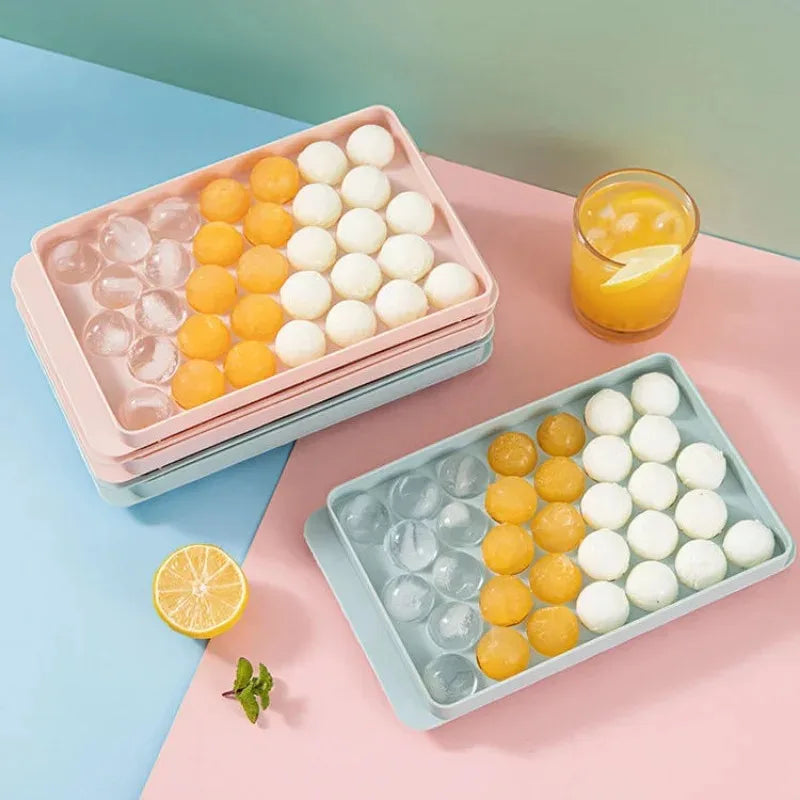 Family 33 Ice Cube Trays Hockey PP Mold Frozen Whiskey Ball Popsicle