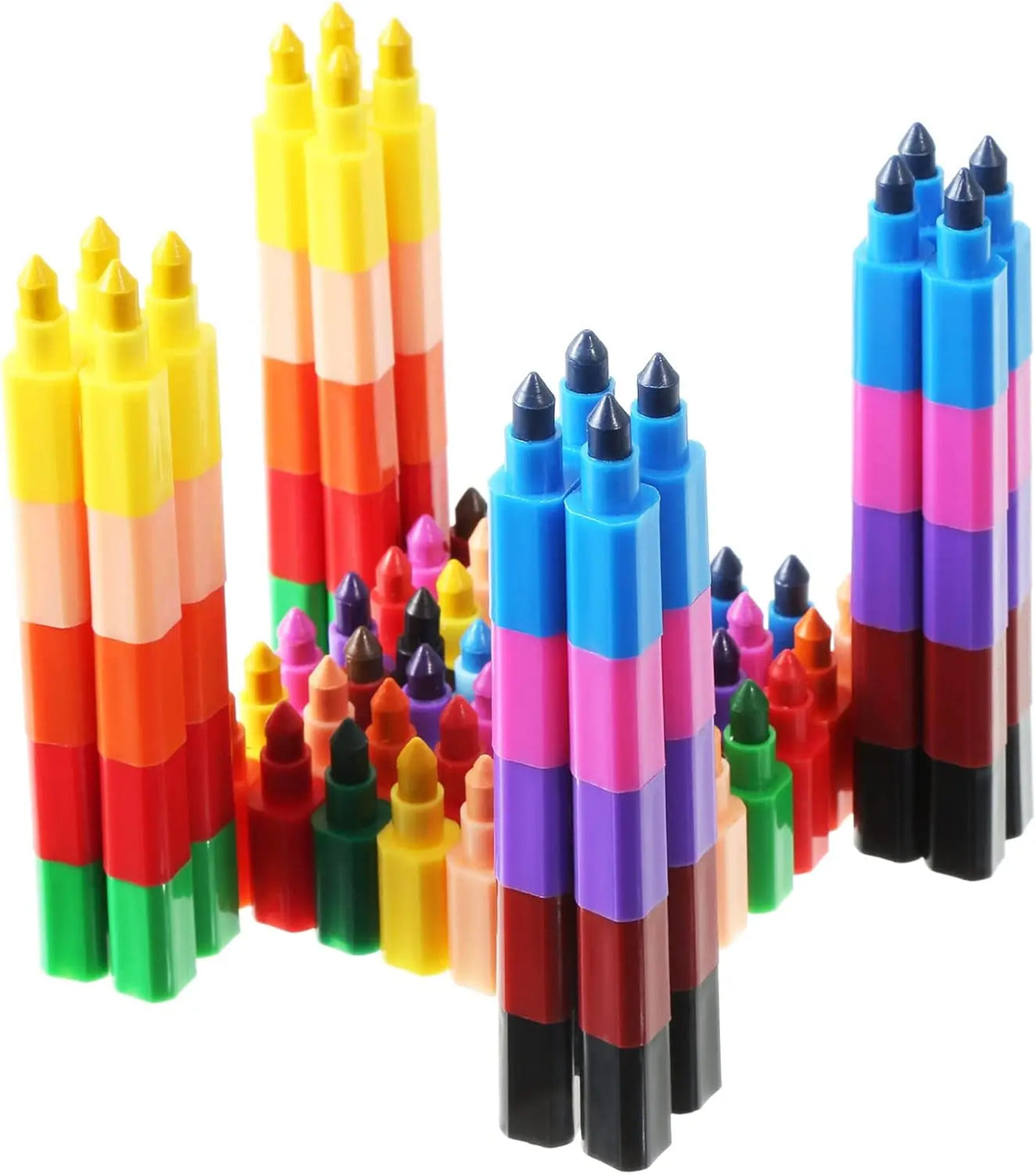 Stackable Crayons 12 Colors – Buildable DIY Rainbow Crayon Set